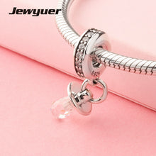 Mother's day gift DIY to MOM Pacifier Dangle charms 925 Sterling Silver Fit