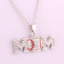 New Arrival Hot Selling zinc studded with sparkling crystal MOM BASEBALL re