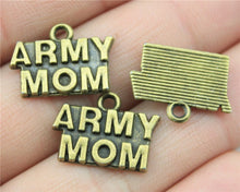 20pcs 19*14mm Army Mom Charms, Handmade Jewelry Accessories, DIY Jewelry Pe