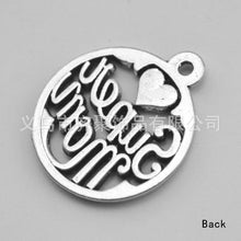 HAEQIS Trendy Mother's Day Alloy Super Mom Pendant Charms Vintage Letter Ch