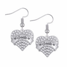 Lemegeton Crystal Heart Earrings  BRIDE and BRIDESMAID MAID OF HONOR MOTHER