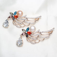 Fashion Jewelry Graceful Cubic Zircon Rhinestone Brooch Natural Real White