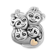 Free shipping 1pc Golden Heart Charms Family Love MOM DAD SON Daughter Char