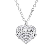 Dropshipping Aliepxress New Fashion Crystal Stone Charm Hearts Pit Bull Mom