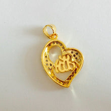 Wholesale Heart Allah Pendant Necklace Islam Jewelry Women,Muslim Item, Gol