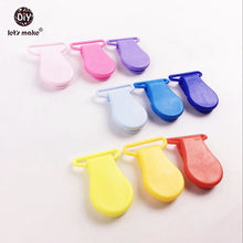 Let's Make Mitten Pacifier Clips Mix Color 40pcs Plastic Oval Shape Natural