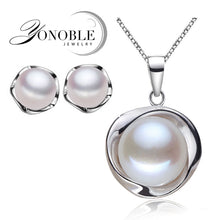 Real Natural Pearl Jewelry freshwater vintage bridal jewelry sets women,925