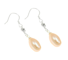 1 Pair Unique Wedding Women Bridal Mom Natural Real Pink Freshwater Pearl D