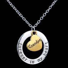 XIAOJINGLING Christmas Day Forever in My Heart Memory Necklace Alphabet Let