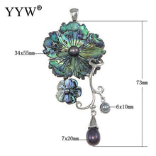 YYW Wedding Jewelry Mom Gifts Abalone Pink Black White Shell Pendants Mothe