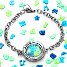Engraved mom best gift Glass Locket Bracelets Bangles with glowing charms f