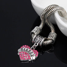 Women Fashion Jewelry Crystal Rhinestone Love Heart Sister/Mom/Daught Brace