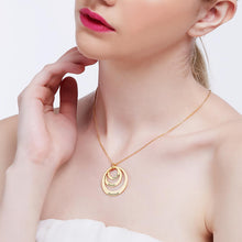 Wholesale Three Disc Necklace Gold Color Handmade Disc Necklace with Kids N
