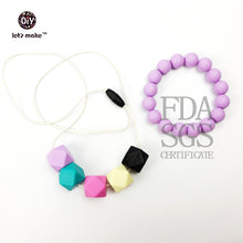 Let's Make Silicone Baby Teething Necklace For Mom Wear BPA Free Teether Te