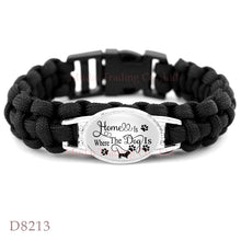 (New Fashion) Paracord Survival Bracelet Love Dog mom Friendship Womens Lad