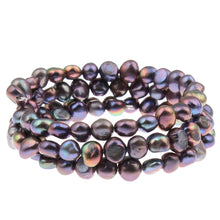 YYW Mom Wedding Gfits 5 7mm Natural Black Color Freshwater Pearl Bracelet B