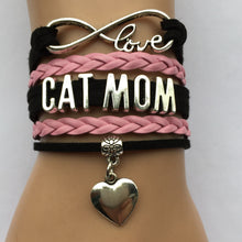 Drop Shipping Infinity Love Cat Mom Heart Bracelet  Best Puppy Lover Girl G