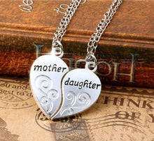 2PC/Set Hot Broken Heart Two Parts Silver Plated Mother Daughter Flower Pen