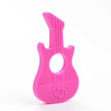 2Pcs/lot Baby Teether Guitar Silicone Pendant Eco friendly Teething Sensory