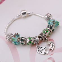 Hot European Style Mom Daughter Together Heart Love Charm Bracelets Women F