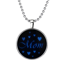 REACITY PEIAO Glowing necklace Glow in the Dark Pendant Necklace Stainless