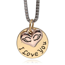 "I love you"Pendant Necklace Keychain Family Jewelry Dad Mom Step Parents F
