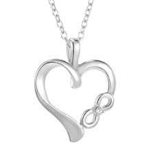 New jewelry plated white K crystal  Accent "Infinite Love" Engraving Heart