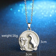 Daughter & Best Mom Love Heart I love Mom Chic Punk Glow In Dark Pendant Ne