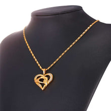 U7 Love Heart Mom Baby In Hand Pendant & Chain Necklace Cubic Zirconia Than
