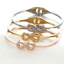 New Stainless Steel Bracelet Bangles Gold Silver Rose Gold Eight Fashion In