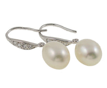 Natural Real White Freshwater Pearl Teardrop Dangles Earrings Girl Mom Brid