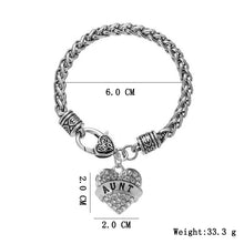 2017 MOM SISTER MIMI NANA Family Members Fashion Full Heart Bracelet Jewelr