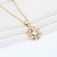 Todorova New Flower Pendant Necklaces for Women Luxury Full Zircon Choker C
