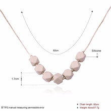 Geometric Food Grade Silicone Bead Teething Necklace Rainbow Plastic Teethe