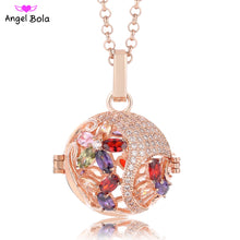 Aromatherapy Pendant CZ Necklaces 20.5mm Cage Zircon Jewelry  Angel Bola Ha