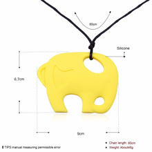 2017 Big Elephant silicone teether pendant and nursing necklace Chewable BP