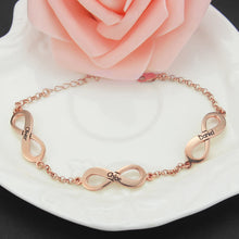 Personalized Infinity Bracelet Rose Gold Color Bracelet Triple Infinity Bra