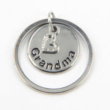 Keamsty New Arrival Grandma and Mom Print Round Double Coin Pendants with H