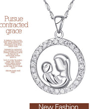 AZIZ BEKKAOUI Maternal Love Round Pendant fit Necklace 925 Sterling Silver