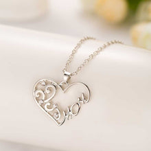 Fashion Korean mother and child love "Mom" crystal pendant necklace Mother'