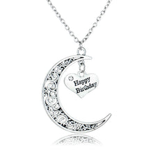 Retro Style Mom Dad NaNa Moon Vintage Pendant Necklace Sis Mother Father Wo