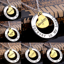 XIAOJINGLING Fashion Long Necklace Family Gift For Grandpa Dad Mom Sister T