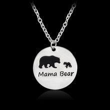 Baby Bear Mama Bear Family Necklace 1 4 Bears Silver Round Pendant Necklace