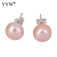 YYW Wholesale Natural White Pink Purple Freshwater Pearl Earrings Jewelry M