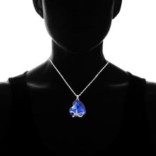 2017 new Fashion Ocean Heart necklace Pure Blue crystal Pendant For Mom Gif
