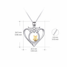 YFN Genuine 925 Sterling Silver Owl Pendant Mother Child Necklace Fashion J