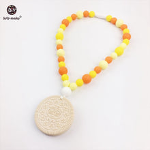 Let's Make Silicone Biscuits Pandent Necklace Chewable Beads BPA Free Can C