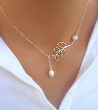 Hot Sale Luxury Leaf Imitation Pearl Necklace Circle Lariat Necklace Jewelr