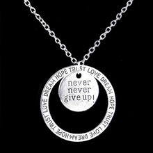 Fashion Hope I Love You Dream Trust Necklace & Pendant Moon Round Never Nev