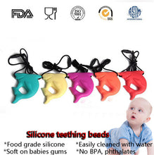 Baby Nursing Jewelry for Mom Food Grade Silicone Teething Pendant Soft Shar